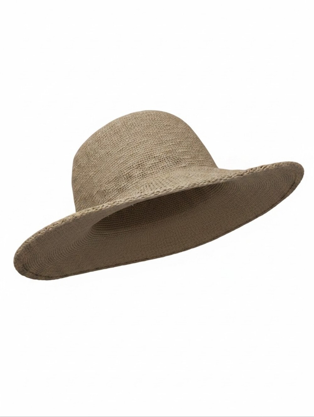 Shihreen Woven Wide-Brim Straw Sun Hat Tan Resortwear Boutique Luxury